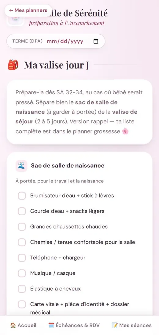 Valise jour j