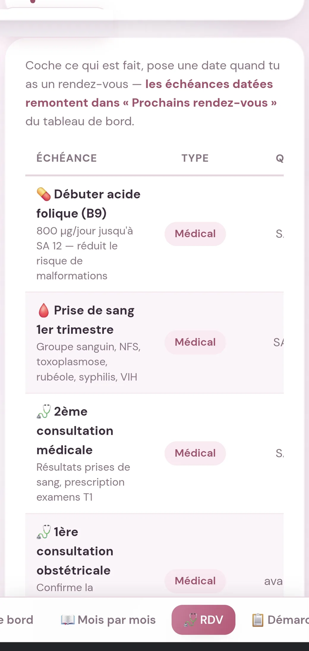 Rdv echeances